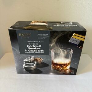 BKLYN Steel Co. 4-Piece Cocktail Smoker Set